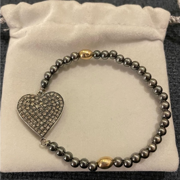 Jessica Kagan Cushman (JKC) Jewelry - Jessica Kagan Cushman (JKC) Pave Diamond Heart Stretch Bracelet